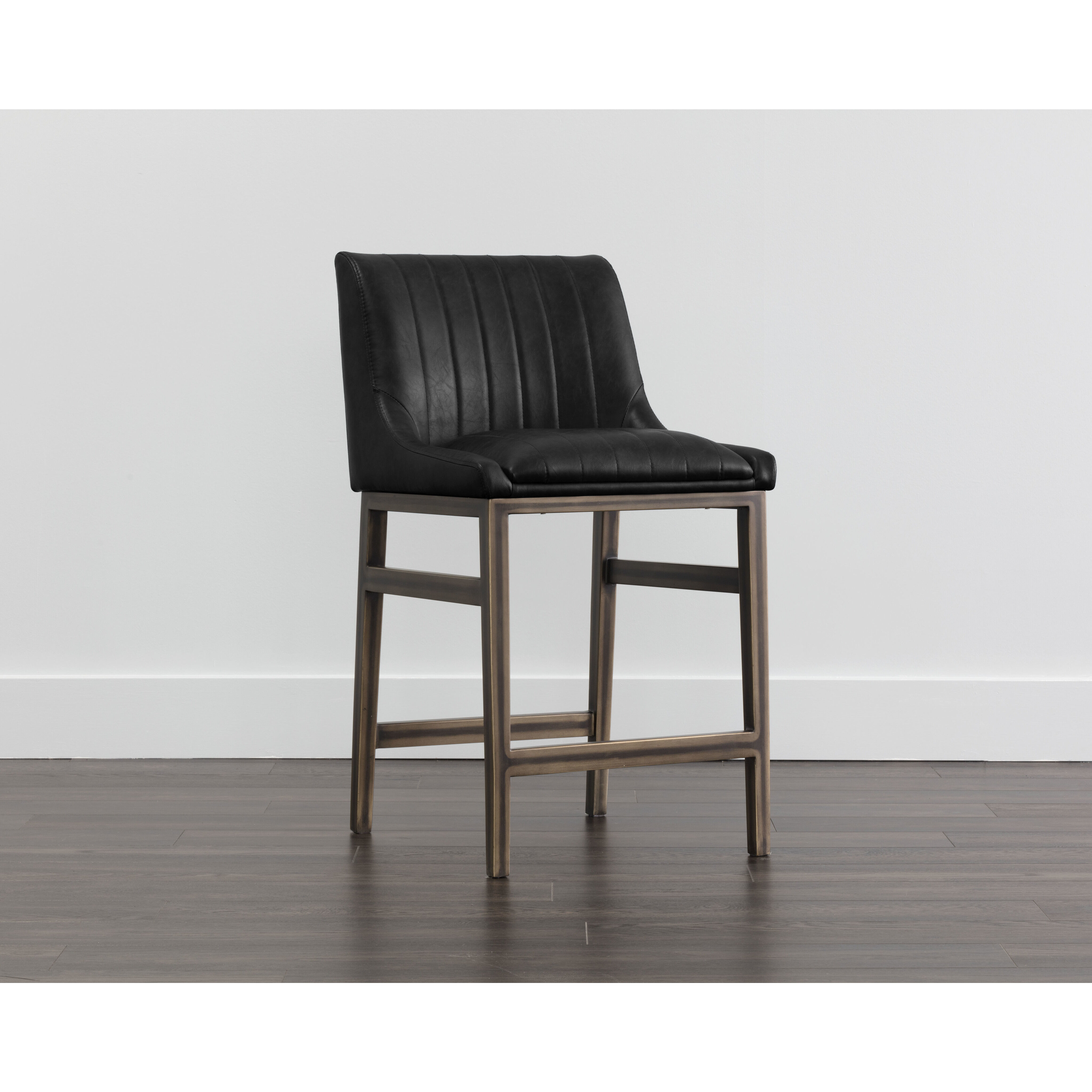 Halden 36.5 inch Vintage Black Counter Stool